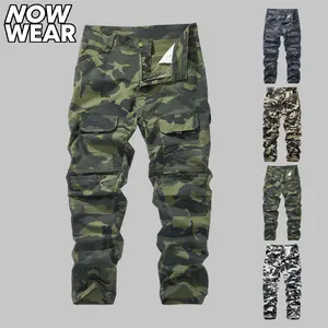 Men's 3 Pack Camouflage Cargo Pants, Casual Lightweight Outdoor Hiking Pants, Multiple Pockets Ripstop Non-Stretch Breathable Work Pants, Durable Military Tactical Pants for Camping Fishing Everyday Wear