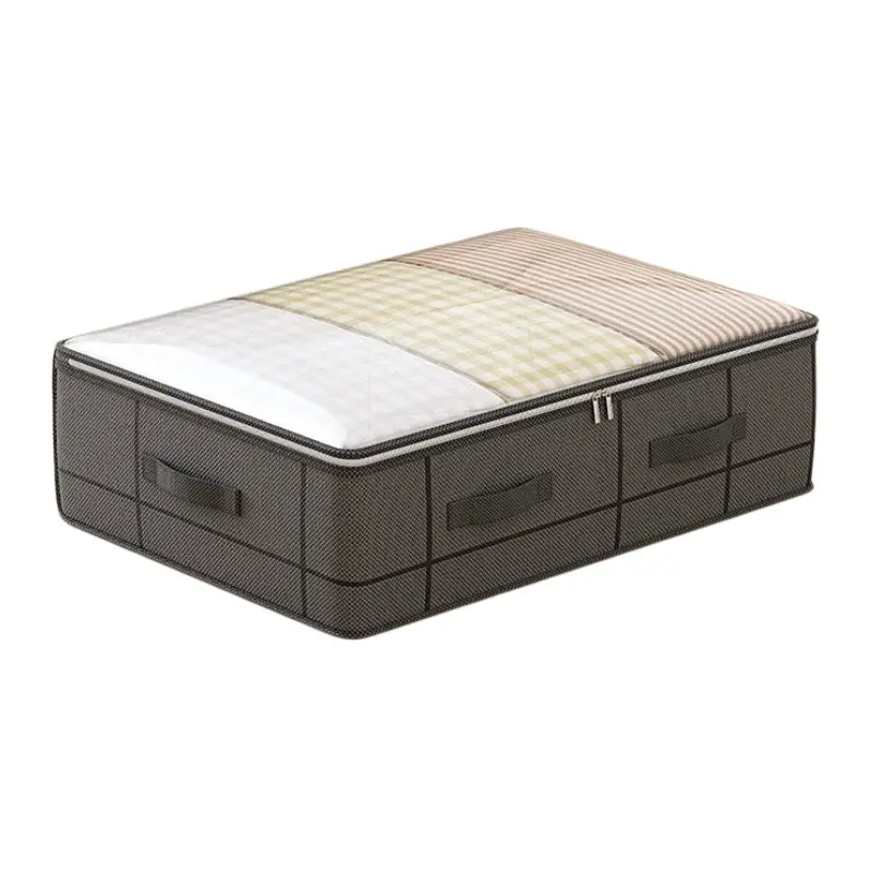 2pcs Foldable under-bed storage box, clothes and quilts storage box, travel hand-carry moving bag, wardrobe organization, clothes and quilts storage bag, Storage Bags For Bedding