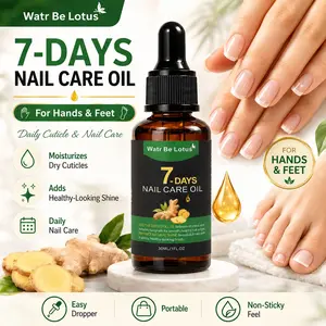 7-Day Nail Care Oil 30ML, Daily Nail and Cuticle Treatment, Ginger Plant Concept, Lightweight, Dropper Design, Portable, Home & Travel Use