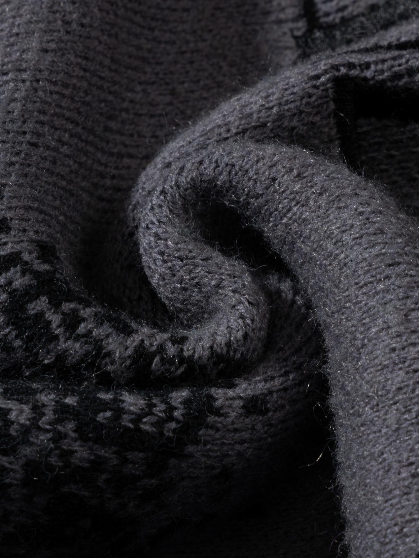 Men's Letter & Figure Pattern Ripped Design Acrylic Sweater, Loose Casual Drop Shoulder Long Sleeve Round Neck Jumper for Spring & Fall, Fashion Men's Knitwear for Daily Wear Men's Letter & Figure Pattern Ripped Design Acrylic Sweater, Loose Casual Drop Shoulder Long Sleeve Round Neck Jumper for Spring & Fall, Fashion Men's Knitwear for Daily Wear