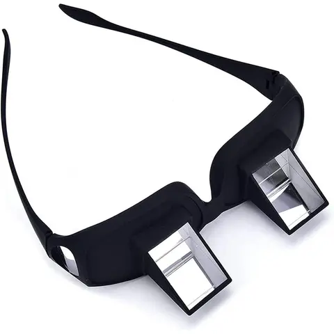 Unisex Multiple Oversized Plastic Resin Lightweight Lazy Bed Prism Eyeglasses - 150g, Built-in Mirror, High-Definition Lenses for Crisp Text, Health Benefits for Reading, Watching TV While Lying Down