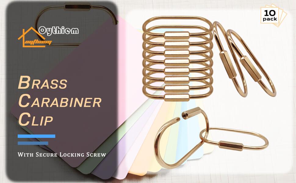 Premium Brass Keychain-Gold Key Ring Gold Carabiner Clip with Secure Locking Screw Design, Brass Key Ring Ideal for Keys, Bags, Accessories, Luggage Tags, Pet Collar Clips, 10 Packs Premium Brass Keychain-Gold Key Ring Gold Carabiner Clip with Secure Locking Screw Design, Brass Key Ring Ideal for Keys, Bags, Accessories, Luggage Tags, Pet Collar Clips, 10 Packs