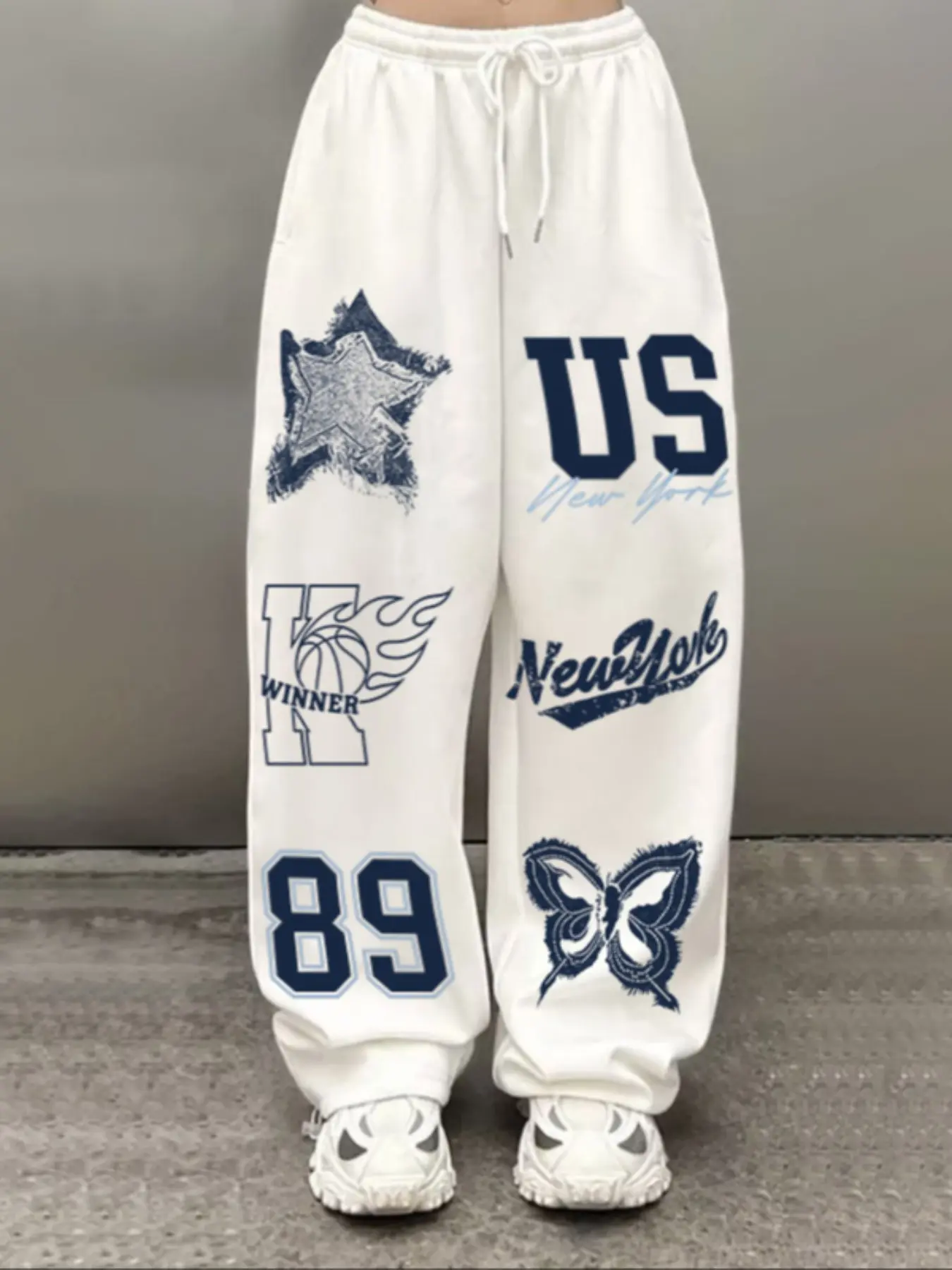 Women's Casual Sports Pants, Knitted Sports Pants, Elastic Waistband & Drawstring Hem Design, Comfortable Fashionable Daily Wear, Ladies' Active Apparel