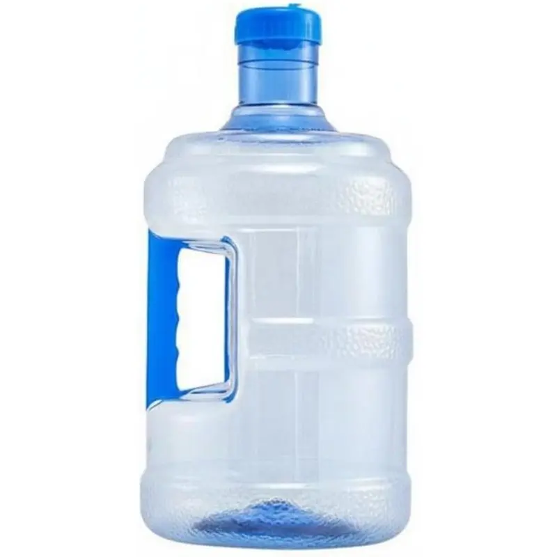 Drinking Bucket Water Storage Jug PET Thickened Design Leak Screw Cap Portable Handle Suitable for Dormitory Outdoor Home, 5L, Thick Pet