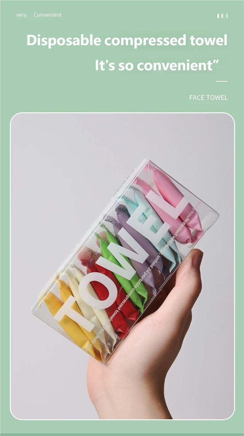 Disposable compressed towel Portable travel independent packaging Boxed compressed face towel Thickened and enlarged towel