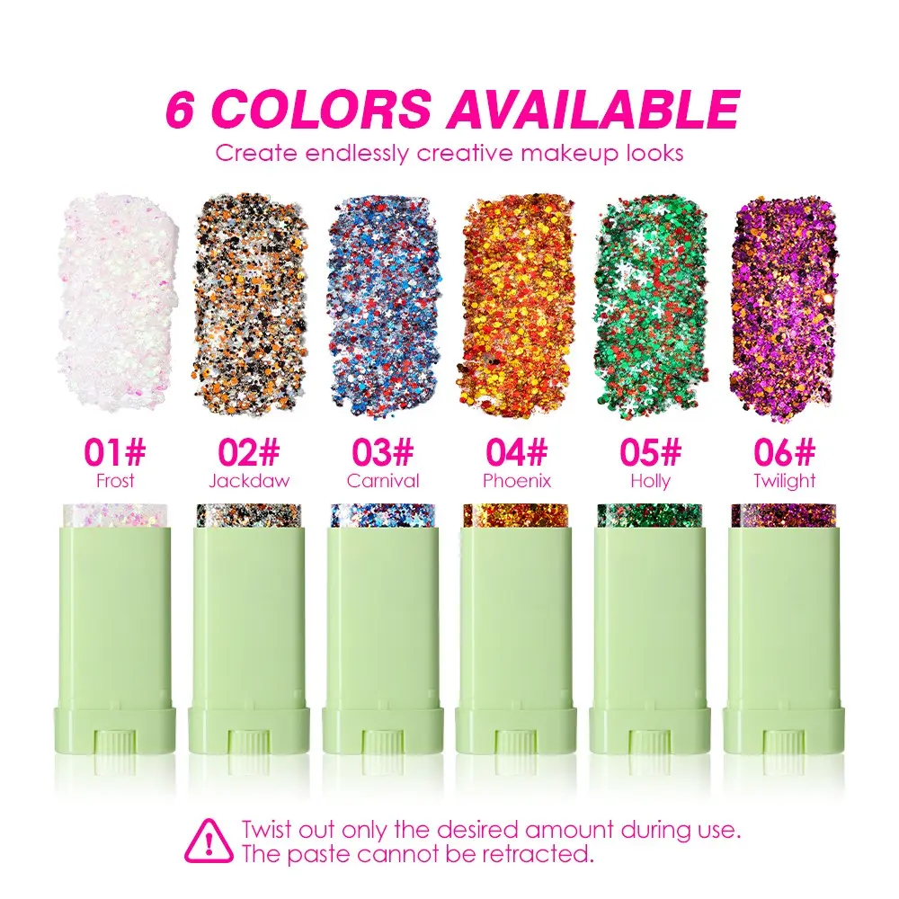 Glitter Makeup Stick, Stage Makeup Face Glitter Gel, Eye Makeup Body Glitter, Party Music Festival Creative Makeup, Sparkling Cosmetics