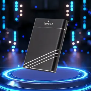 Portable External SSD Storage Expansion Hard Drive, USB 3.0 High-Speed, 1TB-4TB+ Capacities, Metal Case, Plug-and-Play for Laptop/PS4, Windows Compatible, 7.5x6.0x1.2 cm, Built-in LED Light