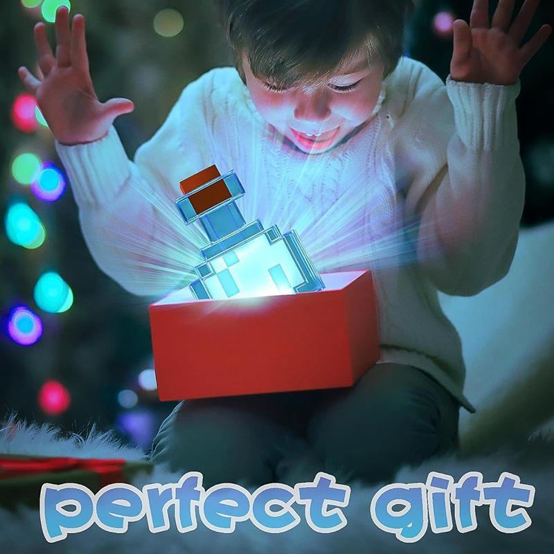 Potion Bottle Design LED Table Lamp, 8 Light Color Changing Night Light, Neon Accent Lights, Novelty Neon Lighting for Bedroom, Desk, Living Room, Game Gift, Gifts for Girl