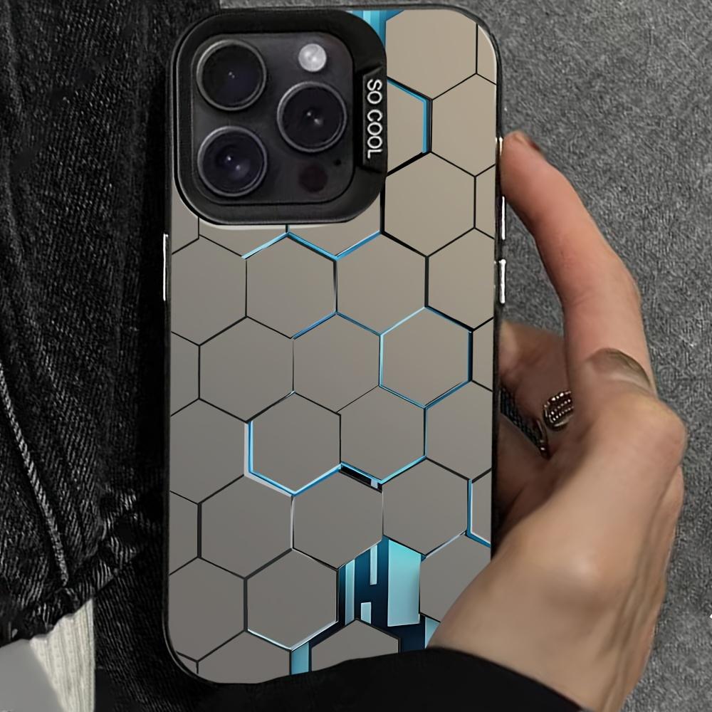 Stylish and durable phone case with honeycomb pattern for iPhone 15 Pro  Max/16 Pro/14Plus/13 Pro/12/11/ Max.Made of high-quality silicone material,  all-round protection, drop-proof phone case - TikTok Shop