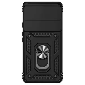 Case for Google Pixel 6a Protective Ring Cover, 360 Degree Rotatable and Sliding Window, New Military Style for Google Pixel 6a Phone Case