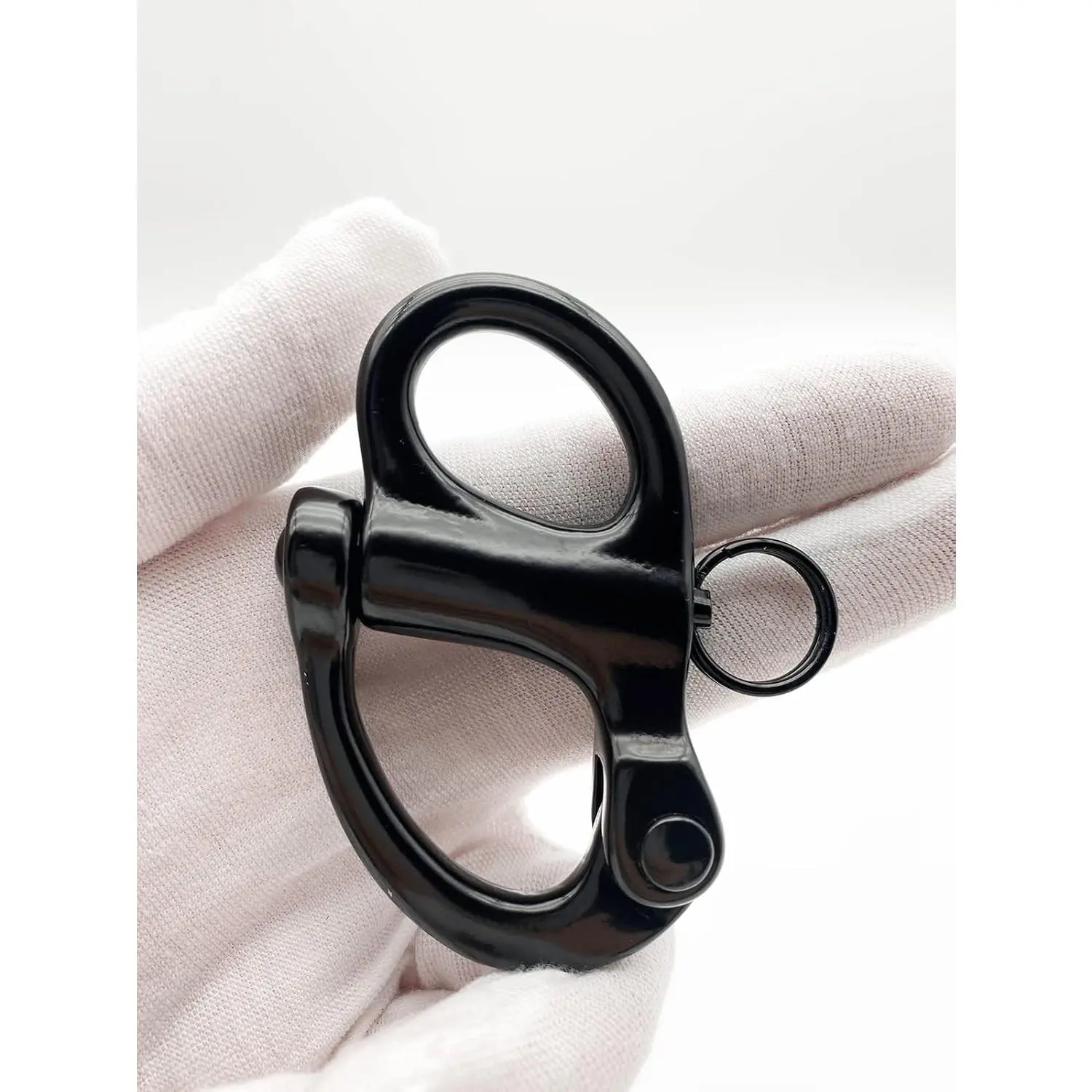 Stainless-Steel Quick Release Shackle - Fixed Bail Snap Shackle Ideal Connector for Sail Boats Helicopters Mountaineering Rock Climbing Swings Pet Chains etc