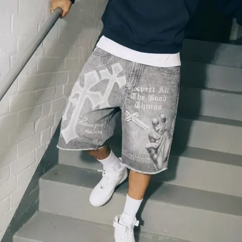 Men's Casual Denim Shorts, All-Season Versatile Shorts, Breathable Cotton, Loose Fit, Streetwear Sport Pants, Comfortable and Stylish
