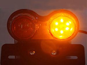 ANKIA 40-LED 40W Motorcycle Tail Light Integrated Running Lamp Brake&Turn Signal Light with License Plate Bracket for Harly Motorcycle Street Bike Cruiser Chopper (Black)