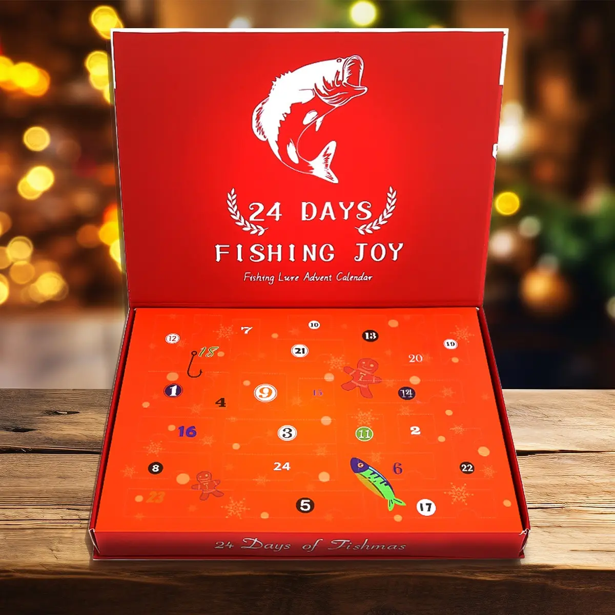 Fishing Surprise Blind Box Set, Christmas 24-Day Countdown Unboxing Game, Various Realistic Lure Baits, Outdoor Fishing Gift for Beginners and Experts