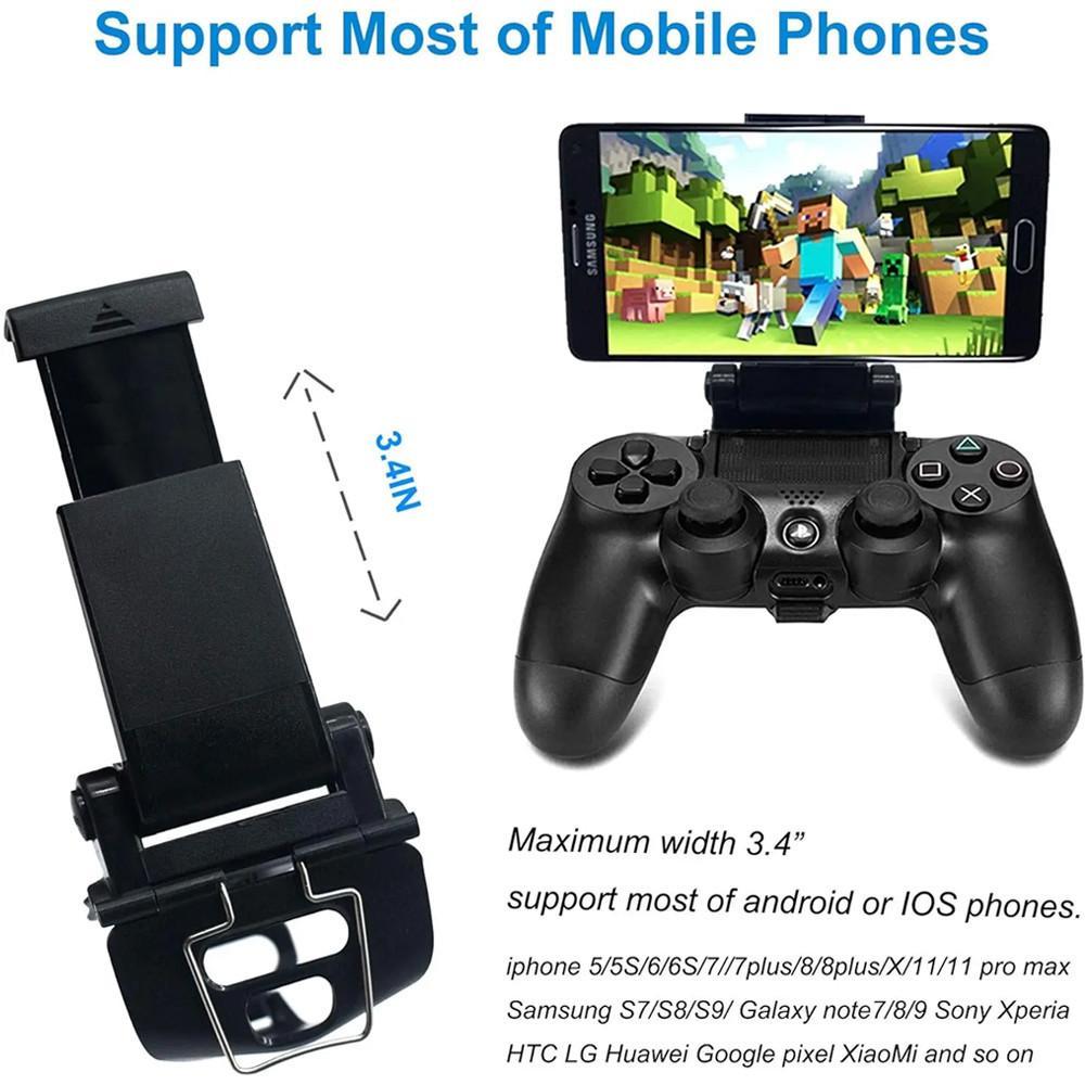 Gamepad Holder, 1 Count Foldable Adjustable Game Controller Bracket, Phone Holder & Gamepad Stand for PS4 Gamepad, Cell Phone Holder, Game Console Accessories