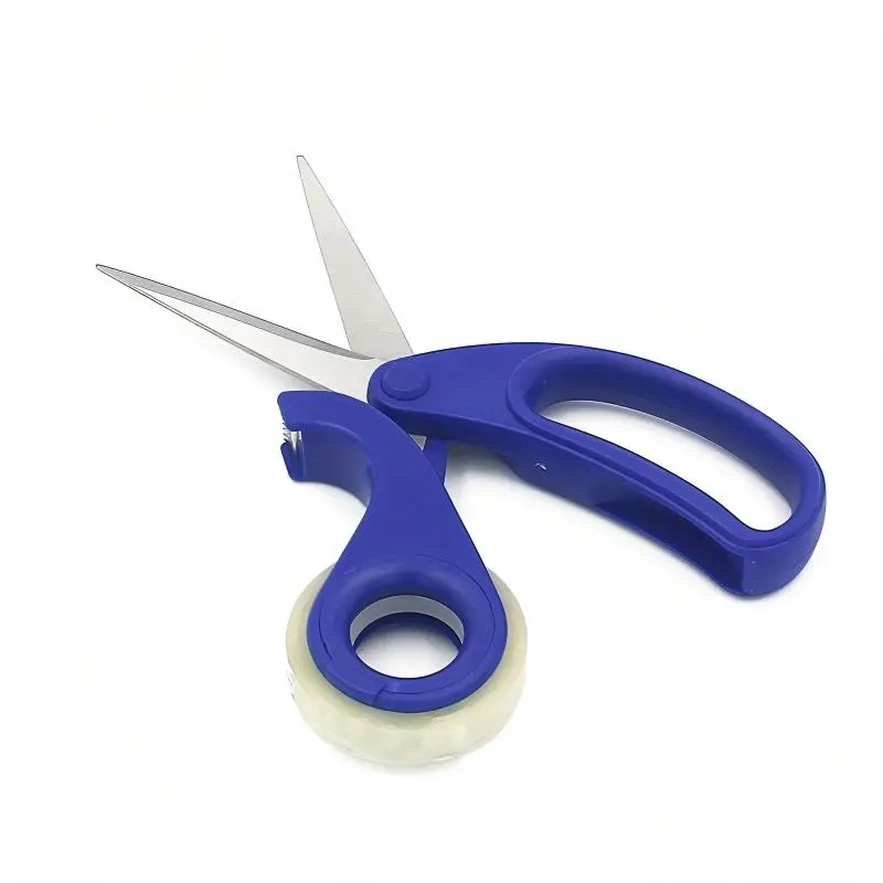 2-in-1 Multifunctional Scissors with Tape Dispenser | Stainless Steel Blades & Ergonomic Handle | Perfect for Gift Wrapping, Crafts & Package Opening