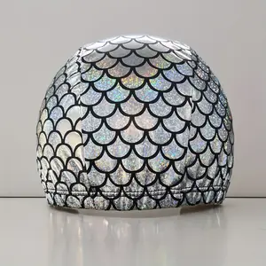 A Perfect Choice For Swimming, Surfing, And Water Sports, This Single-layer Non-waterproof Swimming Cap Features A Soft, Breathable, Quick-drying, And Comfortable Design With A Gradient Color And A Pattern Of Laser Fish Scales.