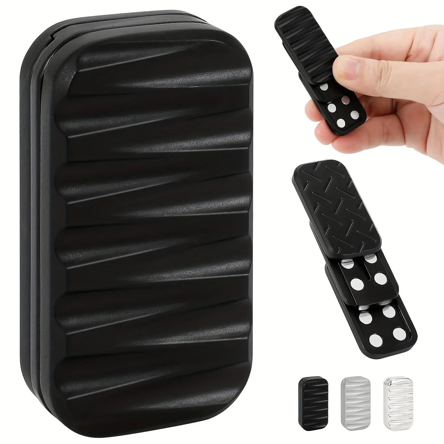 Mechanical Metal Push Slider with Textured Grip Surface - Magnetic Fidget Gadget for Adults, Compact Desk Toy for Office & Home Use, Tools And Gadgets, Creative Gift For Adults, Grip Trainer, Desk Workout Equipment, Office Desk