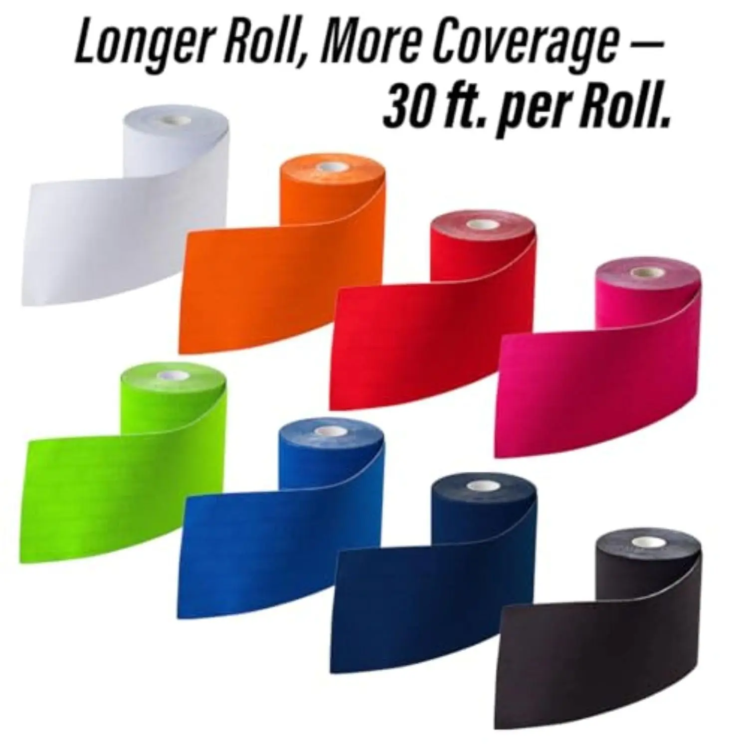 Unisex Kinesio Sports Turf Tape - Black 4x10 Yard Roll, Thick-Stretch Breathable Plastic Tape for Football Muscle Support, Waterproof Secure Hold Design