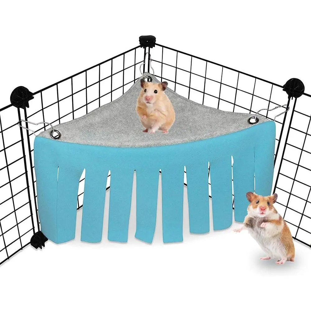 Fleece Cloth Bedding Tent - Cozy Hideout, Forest Theme Chinchilla Cage Accessory for Small Animals (Guinea Pig, Ferret)