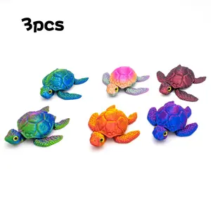3D Printed Turtle Ornaments, Random Colors, Unique Eye Design, Perfect for Home Office Decor, Ideal Gift for Collectors, Christmas Halloween