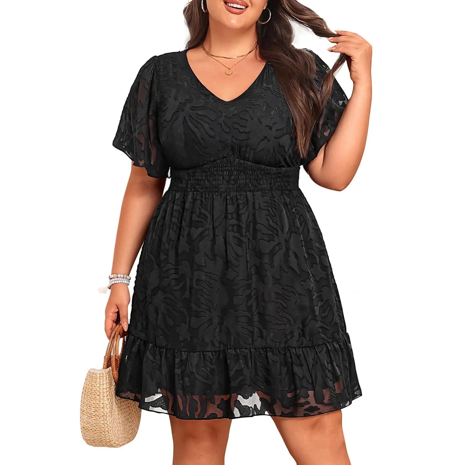 Pinup Fashion Women Plus Size Dresses Summer -Graduation Wedding Guest Casual Semi Formal Short Dress
