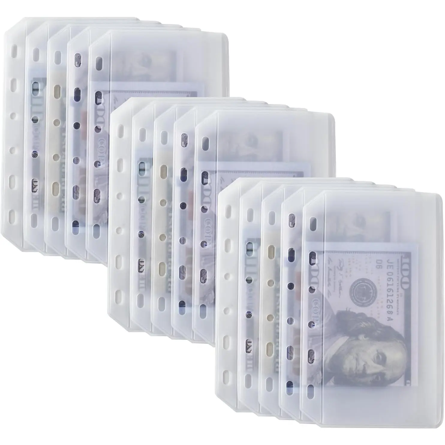 15 count A7 Mini Binder Pockets with No Zippers, Zipless Budget Envelopes for  System, A7 Binder Pouch for 6 Ring Binder,  Folder Organizer for .