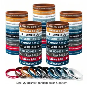 Bible Verse Silicone Bracelet, Jesus Theme Wristband, Colorful and Lightweight, Unisex Religious Gift, Multiple Styles Available