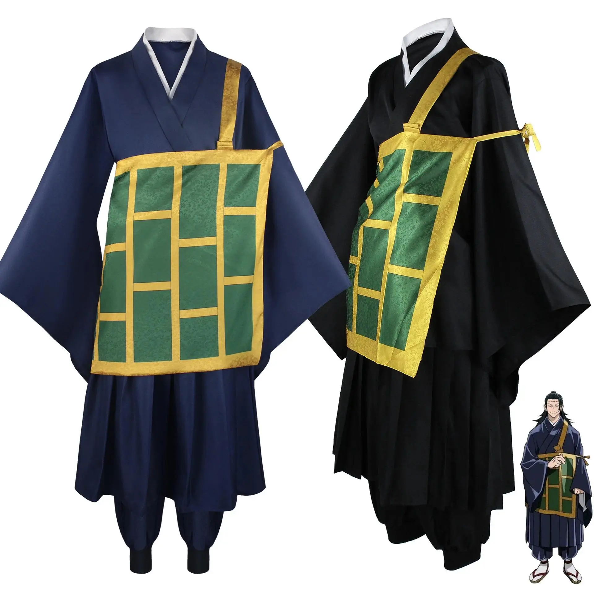 Geto Suguru Cosplay Costume Black Blue Kimono School Uniform Anime Clothe Halloween Costumes For Women Man