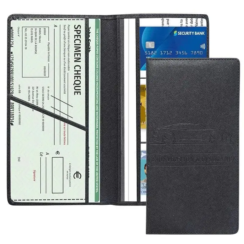 Car Registration & Insurance Card Holder, Magnetic Closure Vehicle Organizer, Compact Car Accessories, Essential Document Wallet