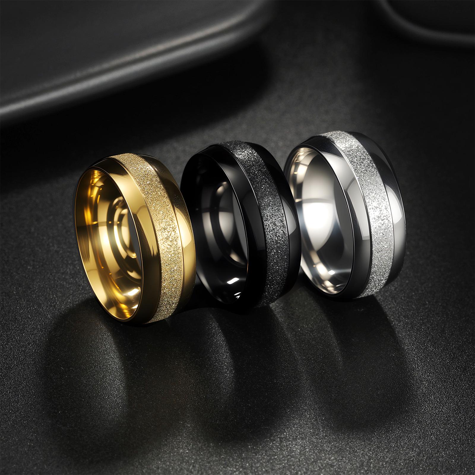 New 8mm glossy men's wedding ring couple's pair of rings Glossy Men's Wedding Ring Couples Pair Simple Classic Design Promise Ring for Him and Her New 8mm Glossy Men's Wedding Ring Couple's Pair Promise Rings for Lovers Engagement Band