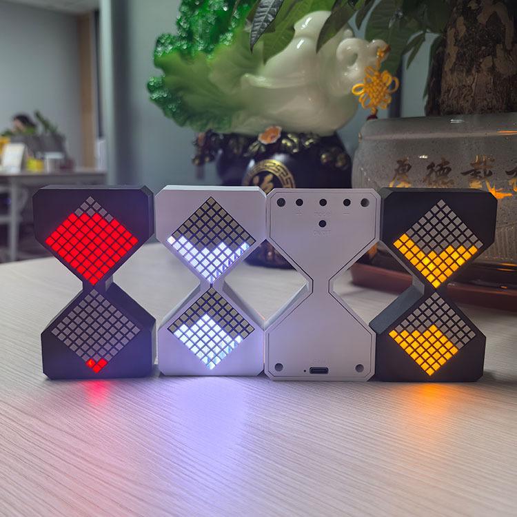 Electronic timer wireless, charging desk lamp with USB charging port,hourglass ornament,ambient LED night light(With blue light)