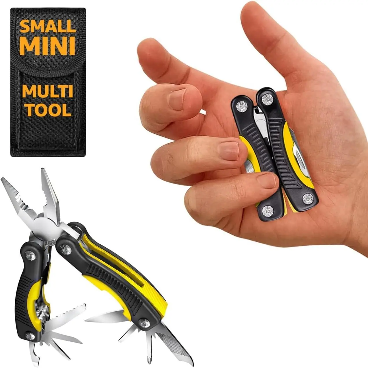 Mini Multitool  12 in 1 Small Pocket Multi Tool with  and Pliers -  Small Multi Purpose  in  Utility for Men & Women -  Gear Accessory for EDC Work Camping Hiking 2229