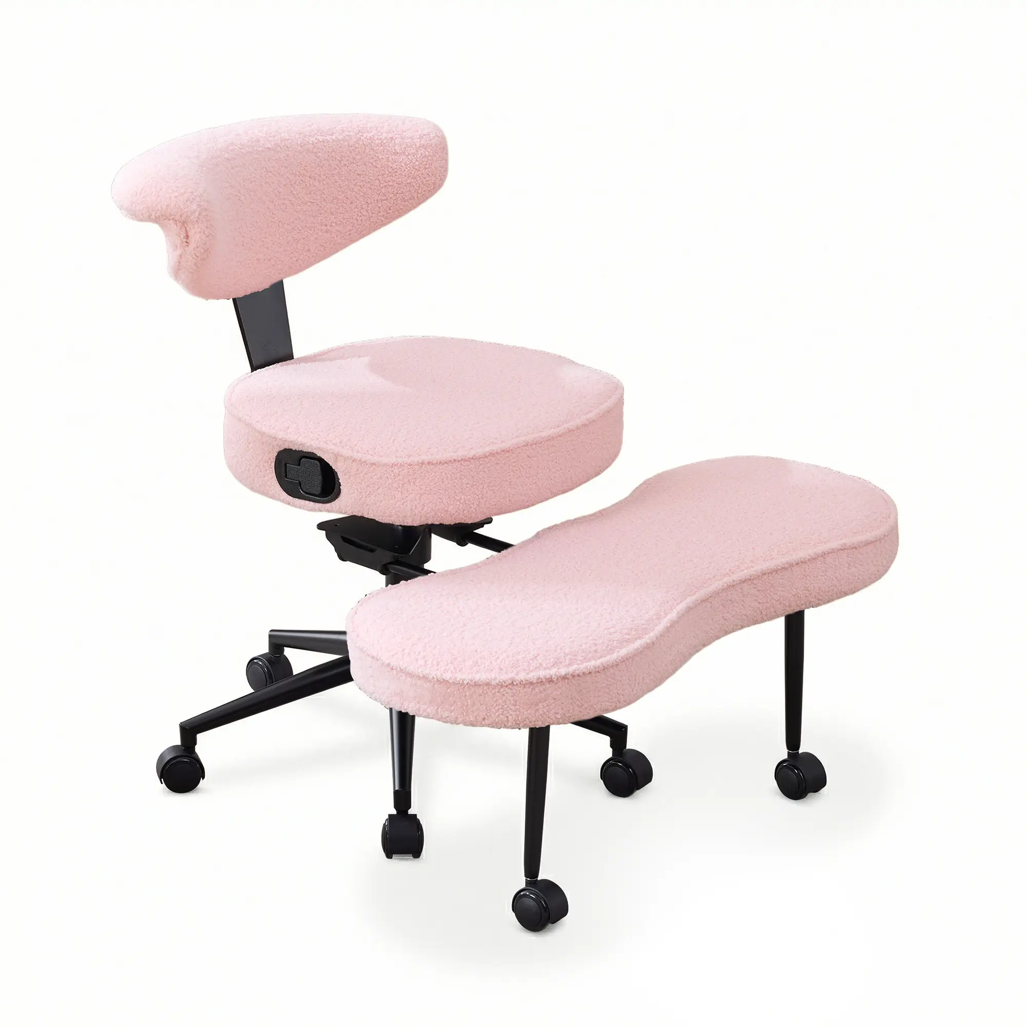 Ergonomic Cross-Legged Office Chair – Adjustable Height, Lumbar Support, 360° Swivel,Meditation & Yoga Kneeling Seat, Wheels