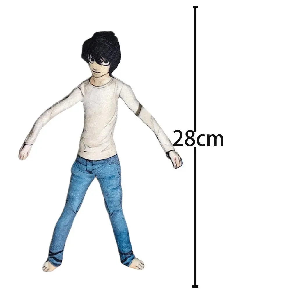 Anime Light Yagami L Plush Light Yagami L Plushies Doll Slender Twistable Shape Stuffed Toys Room Decoration Festival Gift 28cm