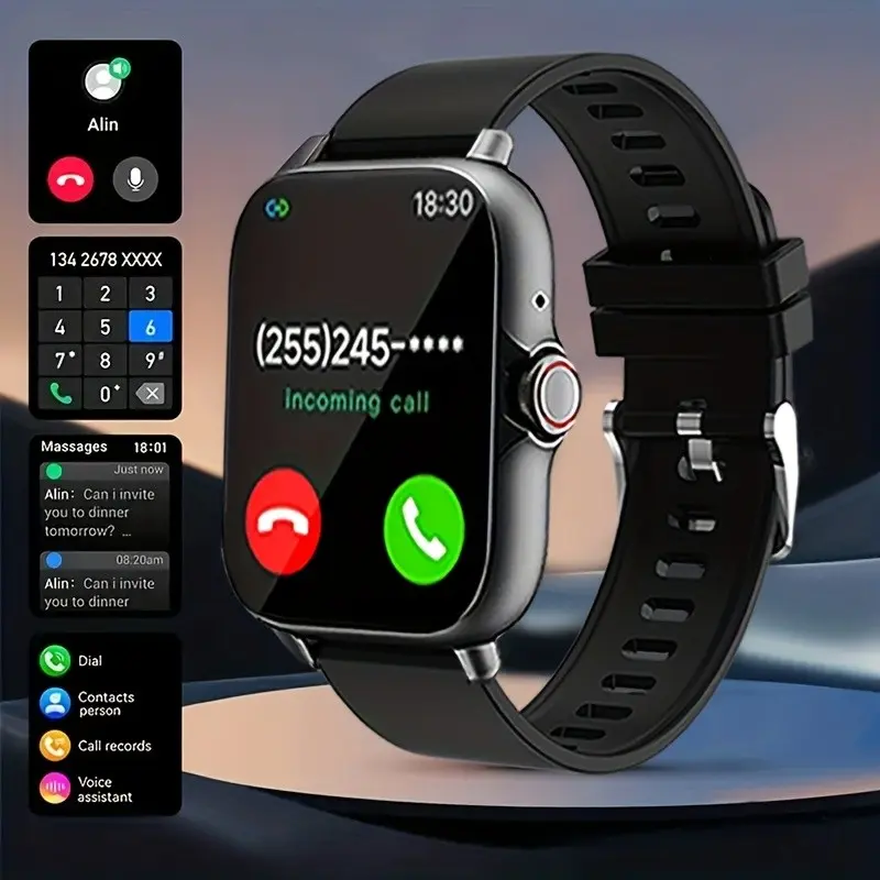 Smart Watch Tb39, Digital Display, Zinc Alloy Case, Lithium Ion Battery, USB PD Charging, Bluetooth, Android Compatible, Ideal Gift for Family