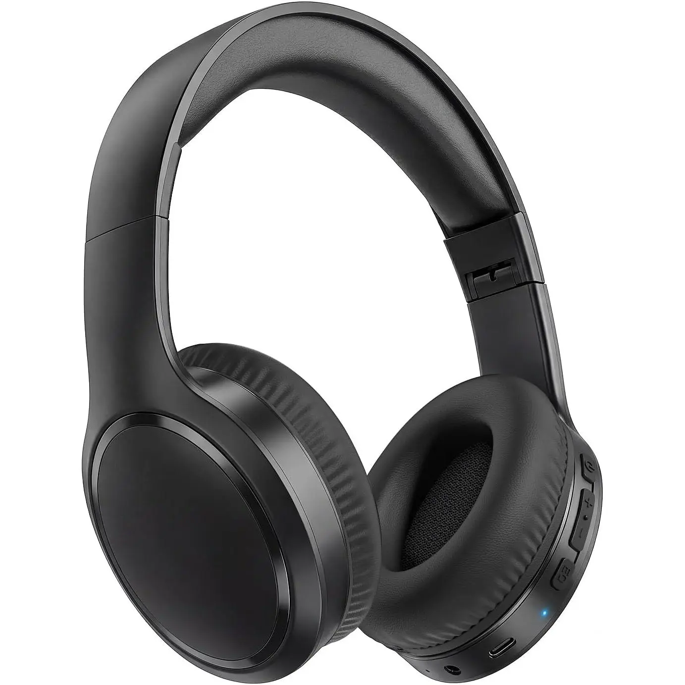 Bluetooth Headphones,70H Playtime Bluetooth 6.0 Wireless Headphones,3 EQ Music Modes Foldable Lightweight Over Ear Headset with Clear Call,HiFi Deep Bass for Home Office Travel (Black)