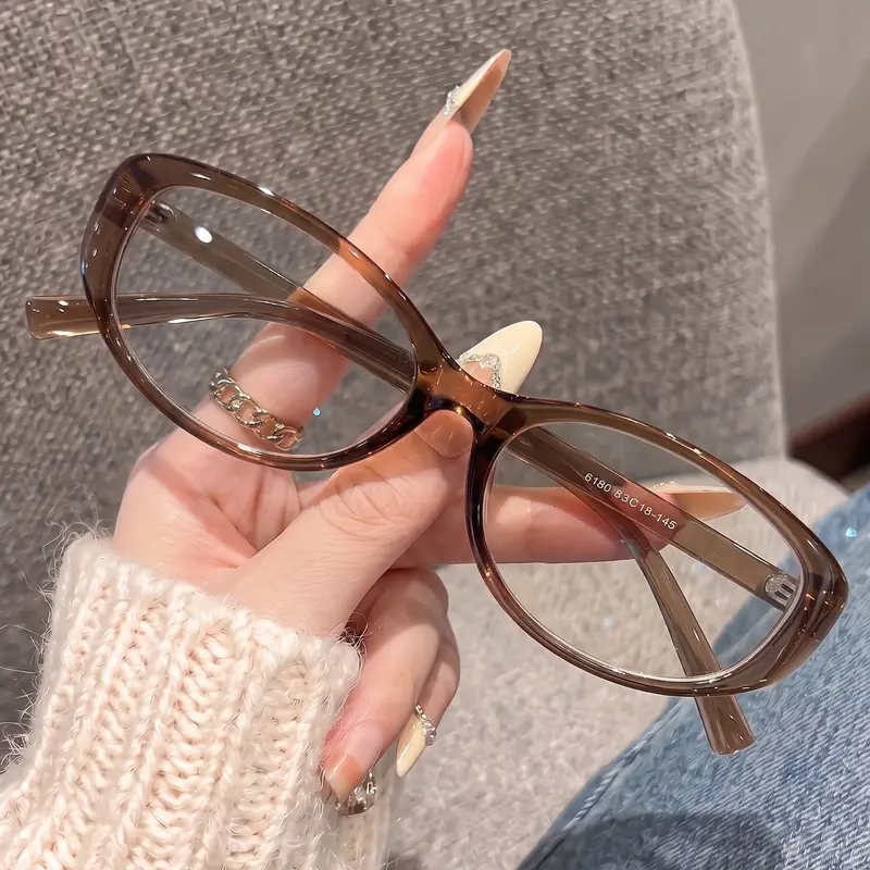 Fashionable Oval Reading Glasses, Blue Light Blocking, Lightweight Flexible Eyeglass Frames, Comfortable Nose Bridge, Versatile for Daily Use