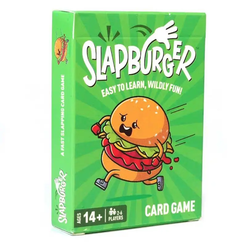 Slapburger Fast-Paced Slapping Card Game for Family Fun, Ages 14+