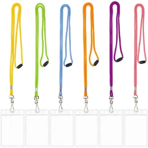 24 Bright Lanyards with ID Badge Holders Quick Release Safety Lanyard for  Hall Pass Lanyard VBS School