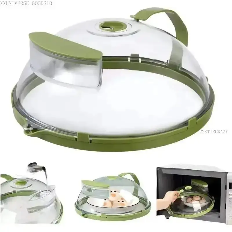 Cover with Steamer, 10 inch Clear Microwave Plate Cover Lid for Food, Kitchen Accessories for Microwave Oven Kitchenware UtensilsXXUNIVERSE GOODS10H1HomeFixMart22STIRCRAZY