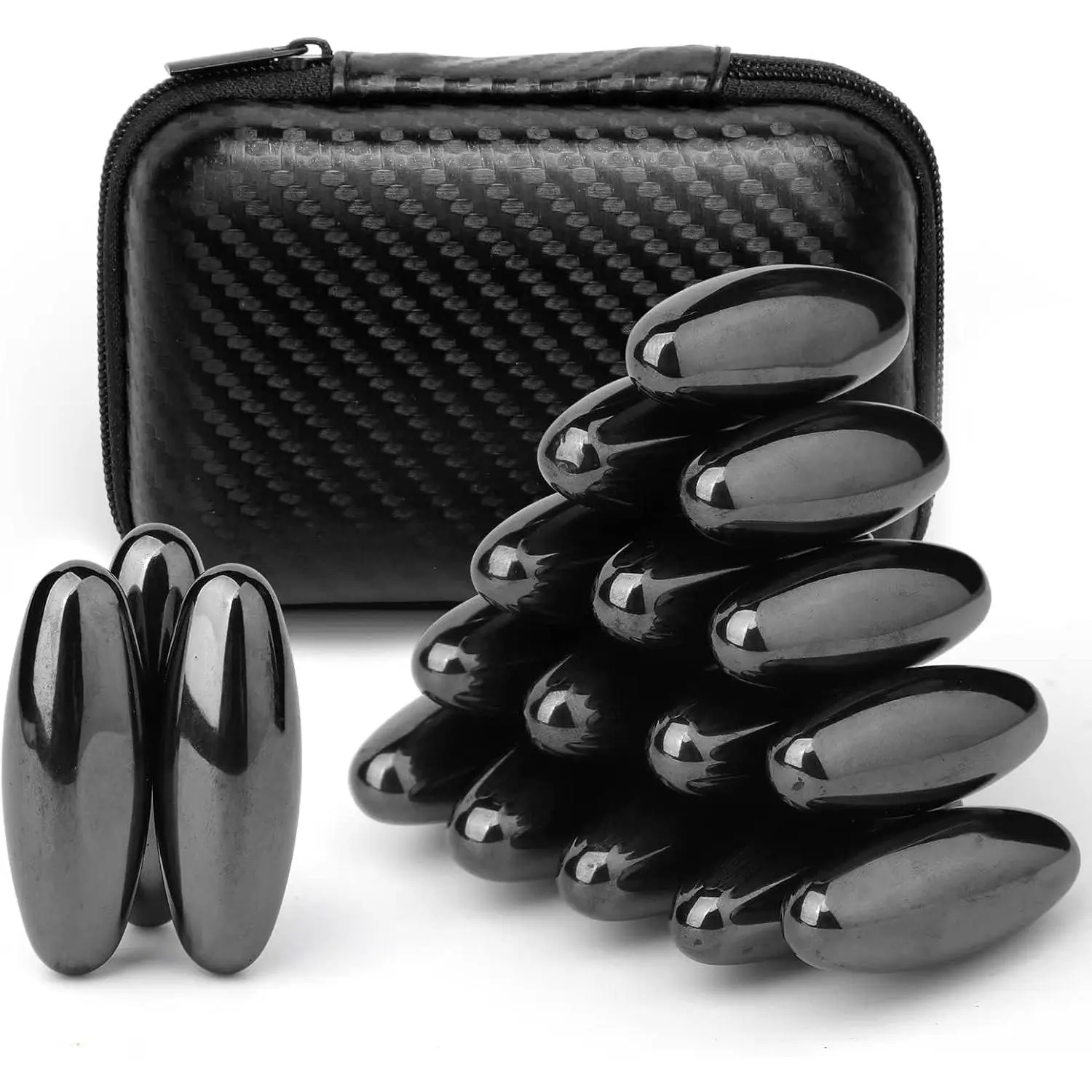 Rattle Fidget Magnets Snake Eggs for Adults, Magnetic Oval Toy for Men, Compatible with Ferrite Putty Office Desk Decor, 18PCS Gift for Teachers, Researchers