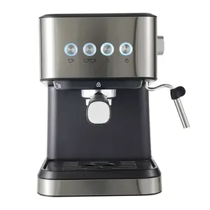 Semi Automatic Espresso Coffee Machine 15-20 Bar Pressure with Milk Frothing Steam Wand, 1.5L Water Reservoir, Compact Coffee Maker for Espresso Latte Cappuccino, Home Kitchen Office Café Use, 1050W