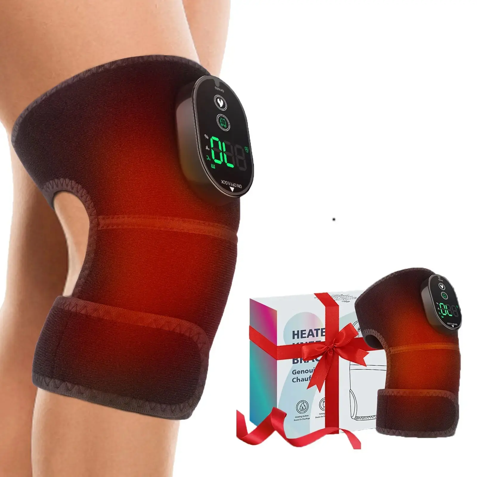 3 in 1 Wireless Heating Knee Pad, 1 Count 6 Modes Heating Knee & Shoulder Pad, Portable Knee Heating Pad, Cordless Heating Pad, Rechargeable Heating Pad, Magic Heat Compress, Hot Compress Pad, Heated Pad, Personal Care Appliances for Home & Office