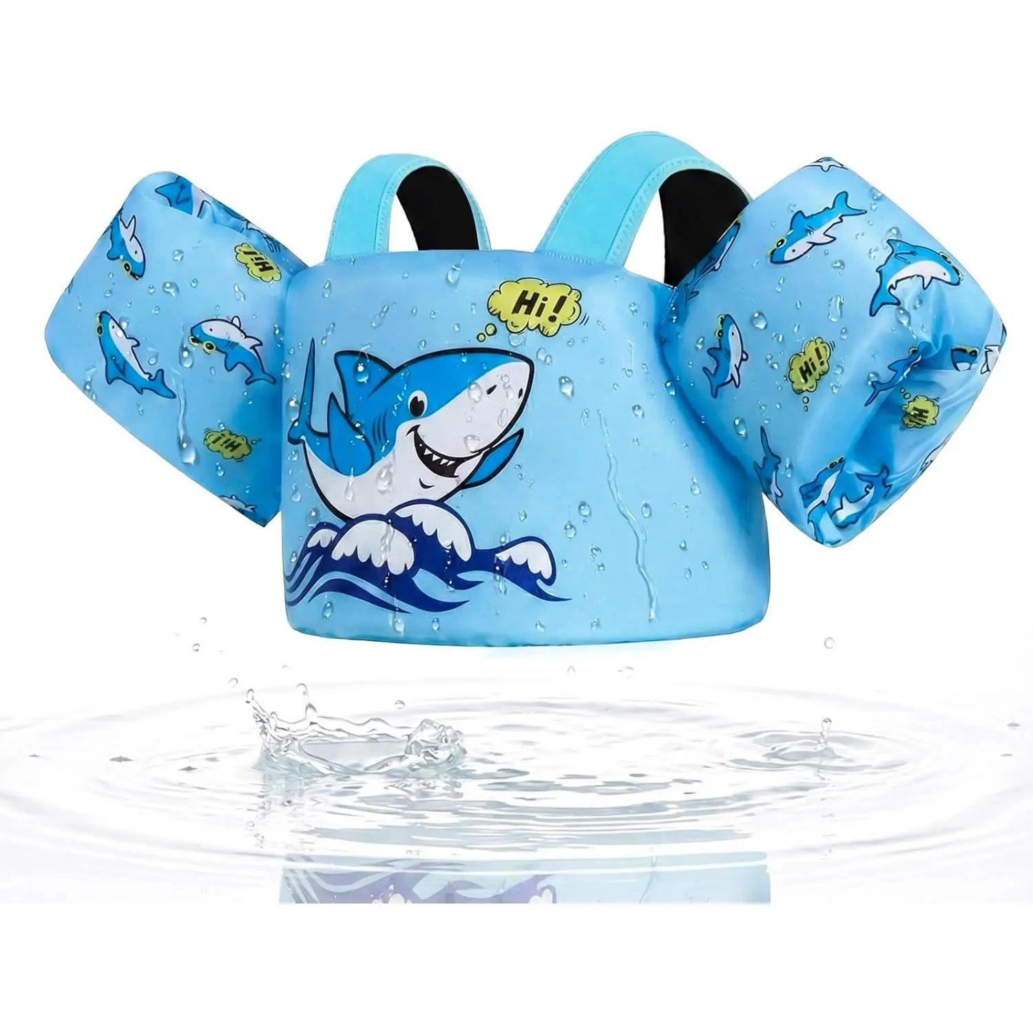 Toddler Swim Vest  Kids 24-66 lbs, Swimming Pool Floats Vest[CPC Certified & Adjustable ] Toddler Arm Floaties Swim Jacket Water Wings  Beach Puddle Pool Jumper Boys Girls 1-6 Years, Fit 1-3 Years, 24-33 Pounds