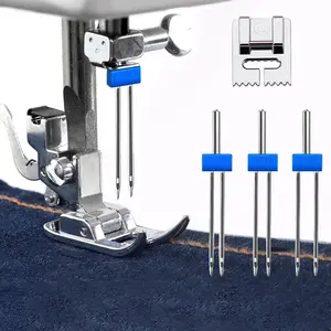 1 Set 3 Size Twin Needles for Sewing Machine, Twin Needle Pins Twin Stretch Needles for Household Sewing Machine, Sewing Essentials, Replaceable Needles, 3 Sizes Mixed 2.0/90, 3.0/90, 4.0/90