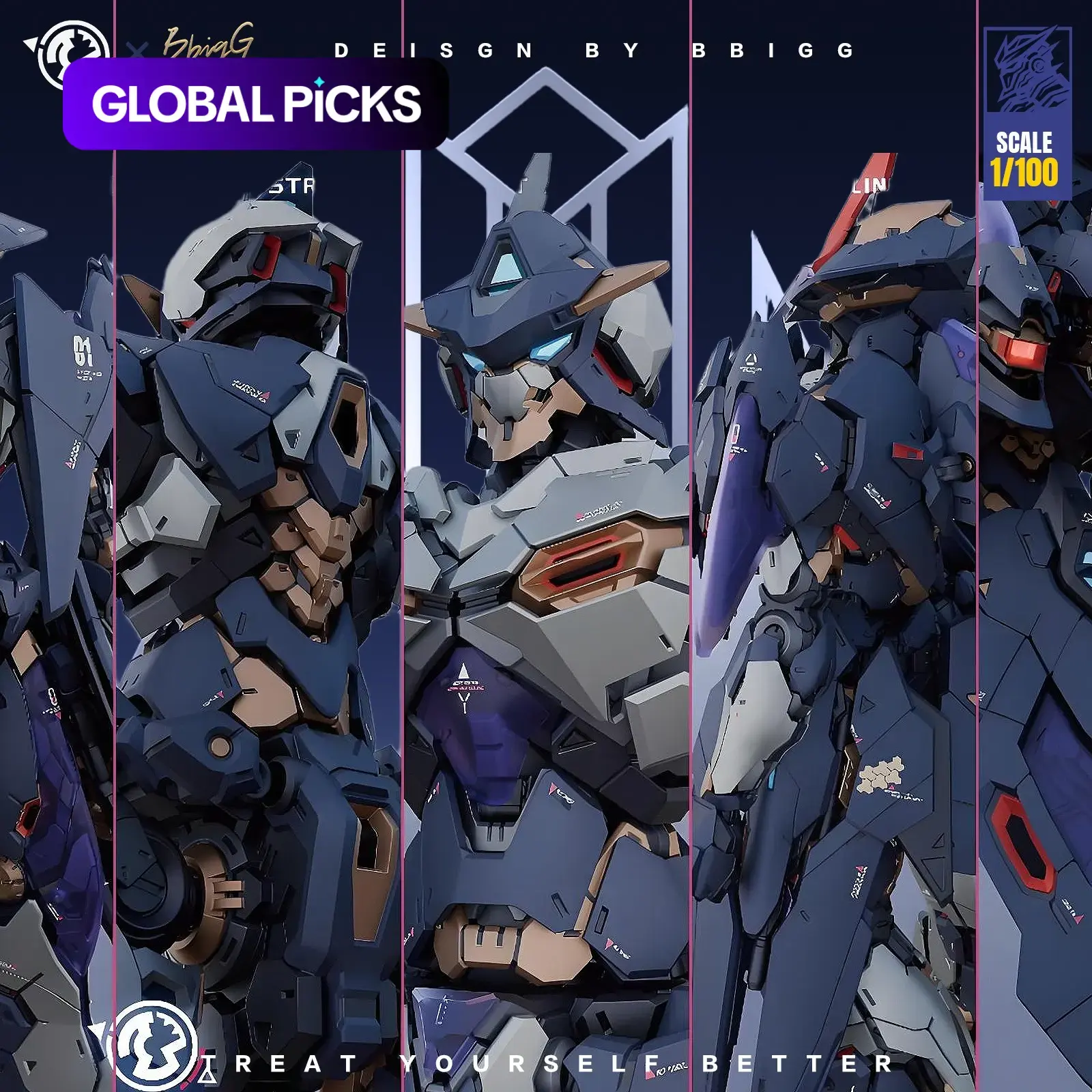 1/100 Scale Sci-Fi Mecha Model Kit With Super Movable Inner Frame And High-Speed Propulsion System, 25.8cm/10.16in Tall Highly Articulated Robot Figure For Hobbyists, Multi-Layer Armor Design, Articulated Figures, Articulating Figurine