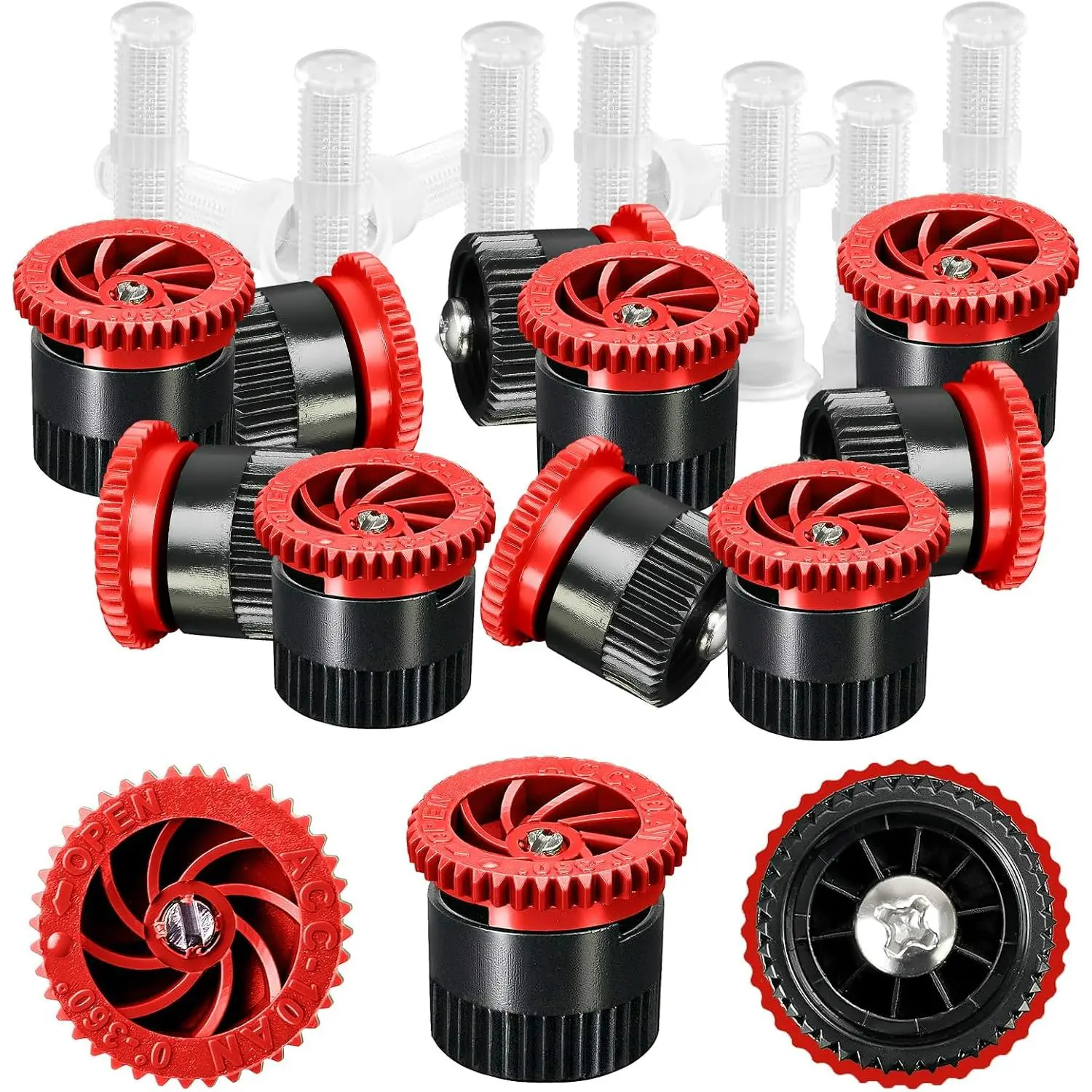 10 count Variable Arc Nozzle,  Pop-up Sprinkler Heads Compatible with  of Adjustable Pop Up Sprinklers   for Garden Lawn Irrigation (10AN)
