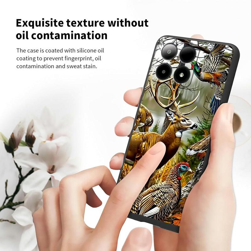 for Boost Summit 5G 2024 Case for Women Men, Full Body Fit Ultra Thin Flexible Soft TPU Shockproof Protective Phone Case for Boost Mobile Summit 5G, Forest Deer