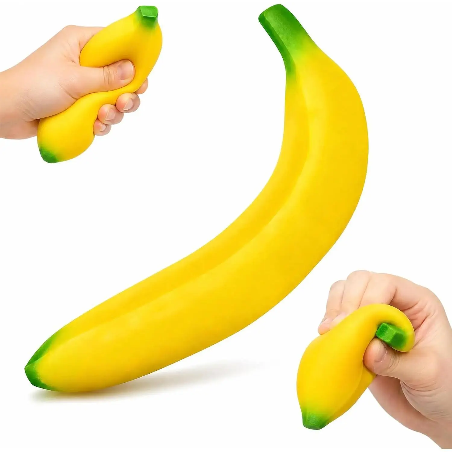Bannana Squishy Toy, Giant Banana Squishy, Banana Squishys Jumbo, Soft Jumbo Squishys Bananas Toys, Soft PU Foam (7 Inch)